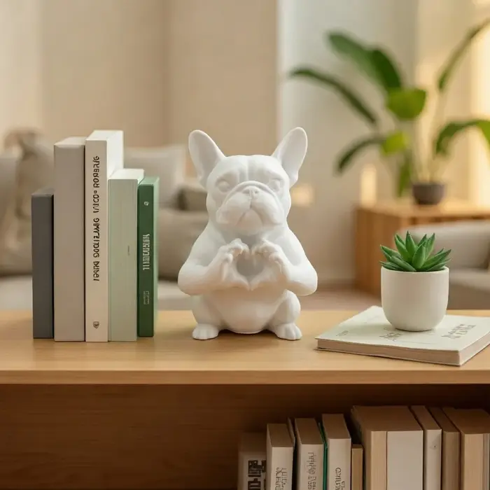 1 jolie statue de chien en résine, parfaite pour la maison, le bureau et la décoration des fêtes, un