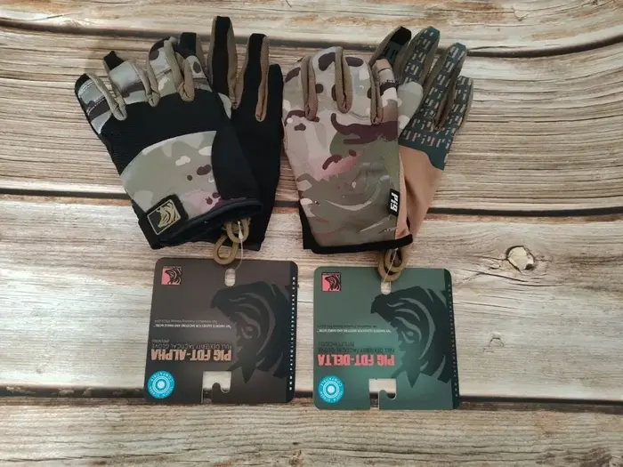 Gants tactiques PIG FDT Alpha Delta camouflage chasse paintball écran tactile renforcés