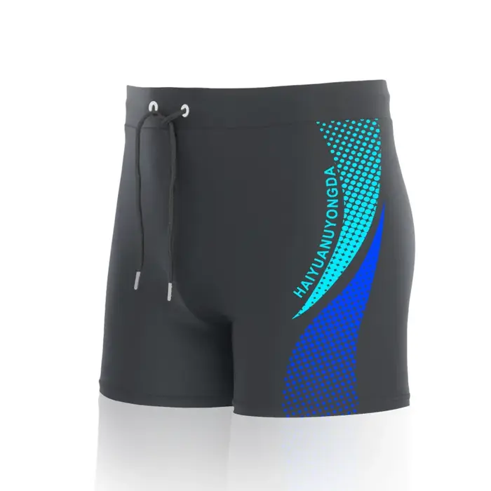 Maillot de bain imprimé graphique géométrique et lettre pour homme, short extensible, taille europée
