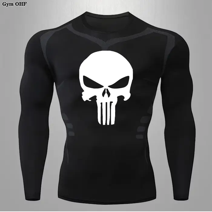 Économie de course à compression pour hommes, coupe sèche, fitness, gym, rashguard, football, entraî