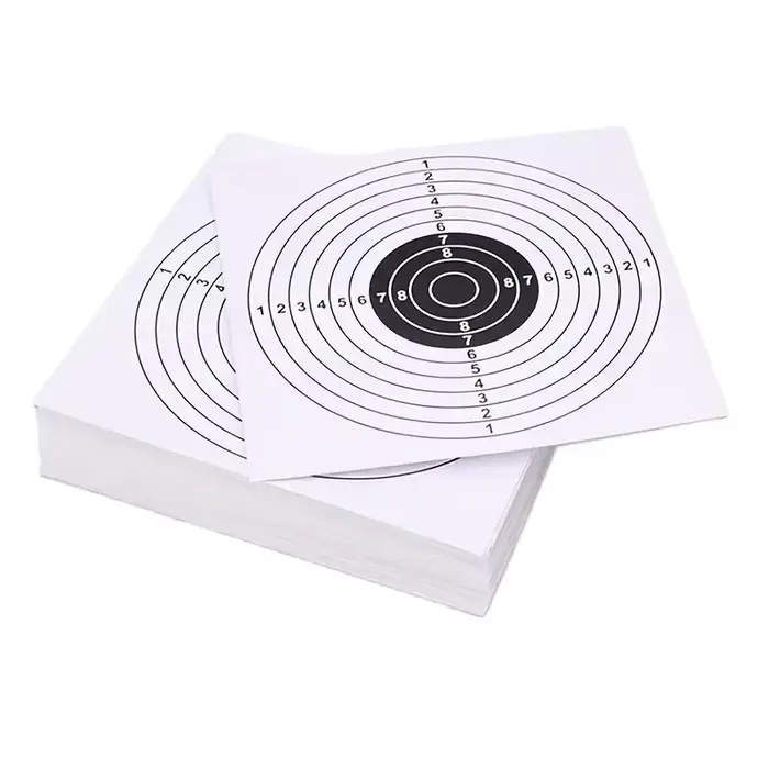 50pcs 5,5 pouces blanc tir pratique papier cible Air Shot papier cibles pour BB receveur cible suppo