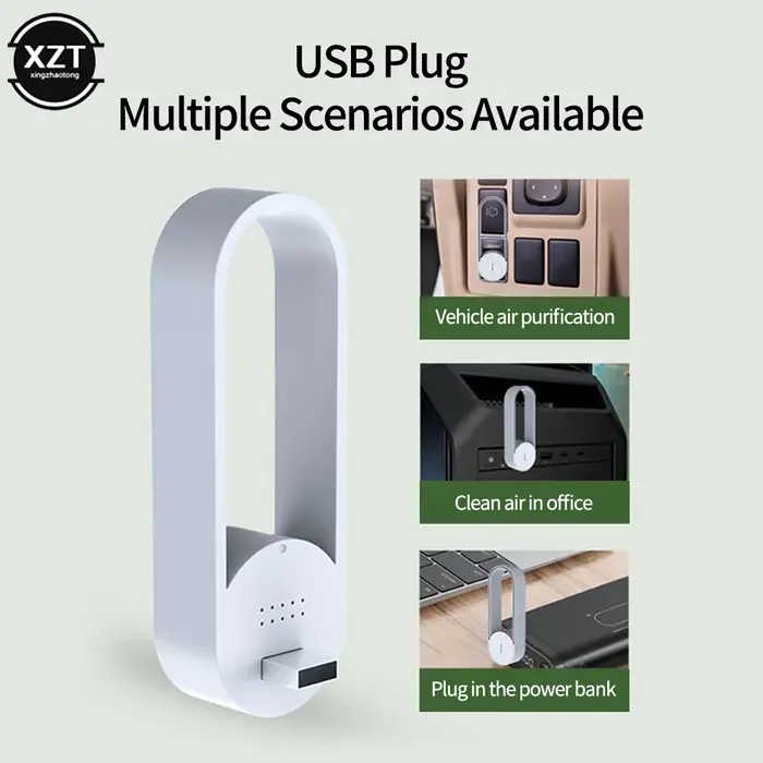 Purificateur d'air USB à anions, purificateur d'air domestique, filtre, désodorisant de voiture, éli