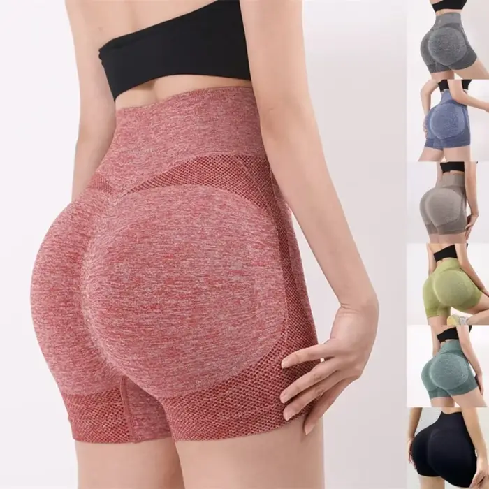 Nouvelles femmes Shorts de Yoga taille haute Shorts d'entraînement Fitness Yoga ascenseur bout à bou