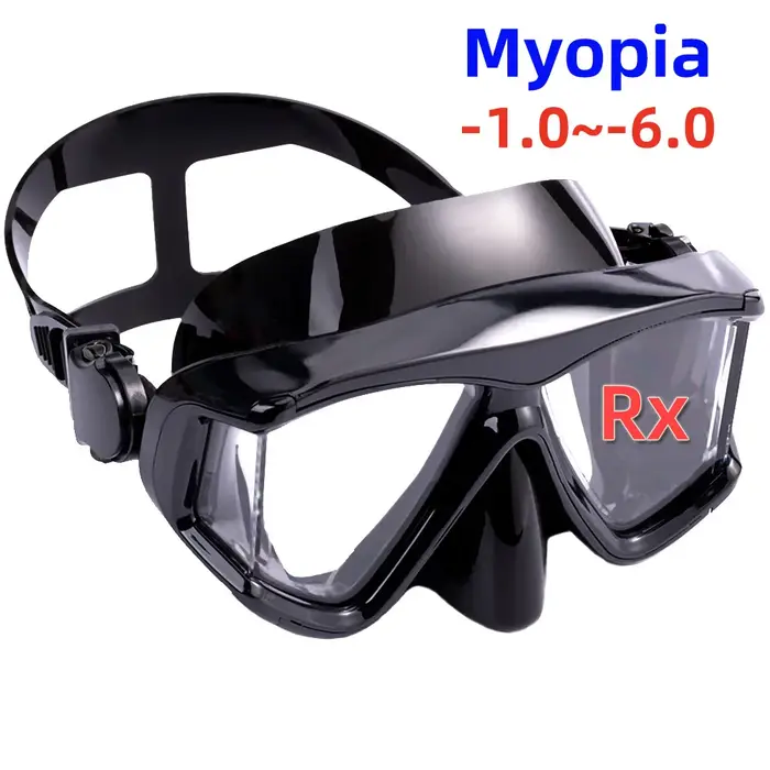 Masque de plongée pour myopie optique, tuba, lunettes de natation, équipement pour myopie, vue panor