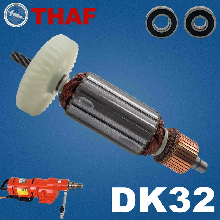 AC 220V 240V DK32 Induit Rotor pour WEKA Machine de forage Pièces de rechange Foreuse à cœur DK
