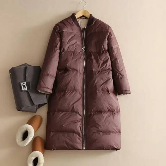 SEDUTMO – Parka longue et chaude en duvet de canard pour femme, manteau épais surdimensionné, décont