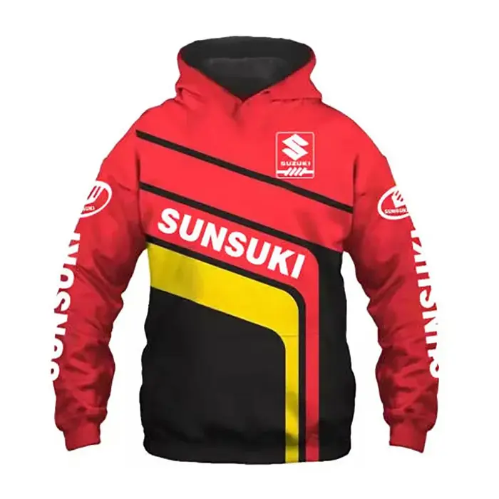 Sweat à capuche pour hommes Suzuki, vêtements de sport décontractés imprimés en 3D de mode urbaine, 