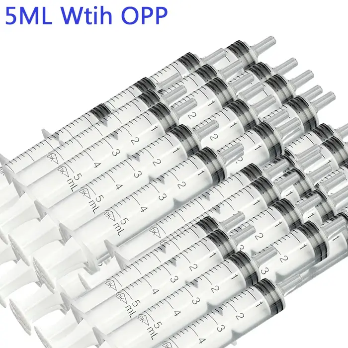 Tube de seringue en plastique de 5ML sans aiguille avec laboratoire hydroponique en plastique OPP, o