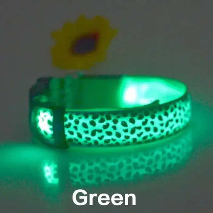 Collier de chien en nylon anti-perte à LED, collier personnalisé pour animal de compagnie Stonego, p
