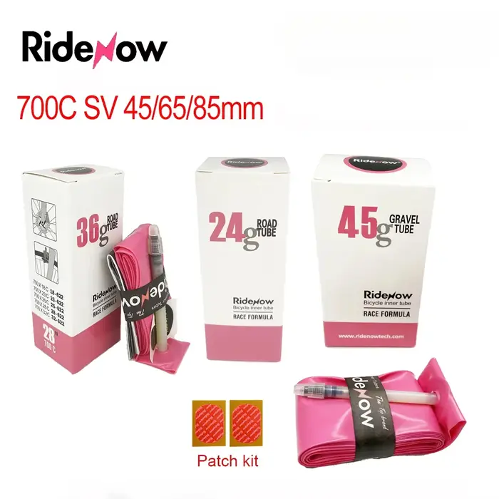 Chambre à air RideNow TPU pour vélo de route 700x18C 25C 28C 32C 38C Valve Presta, VTT Gravel 29x1.5