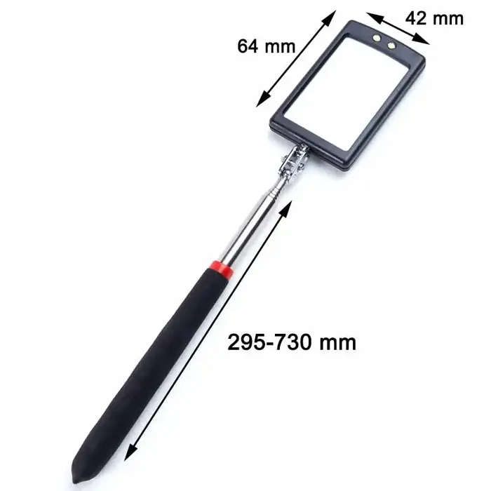 Voiture 360 °   Miroir d'inspection miroirs télescopiques à lumière LED étendent les outils mécaniqu