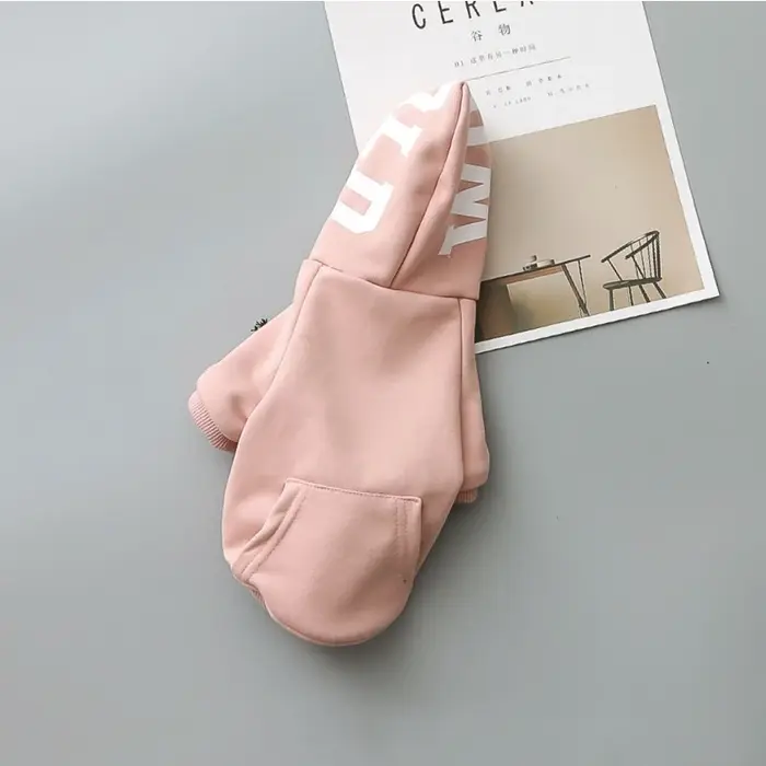 Nouveau Printemps et automne petit sweat à capuche imprimé à deux pattes chien de compagnie à capuch