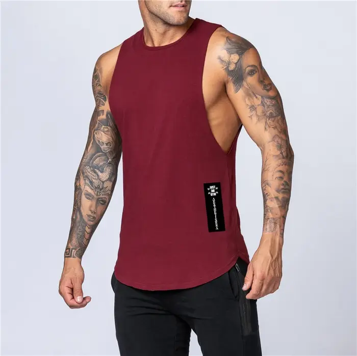 Vêtements de Sport hommes musculation Fitness débardeurs musculaires été coton respirant sans manche