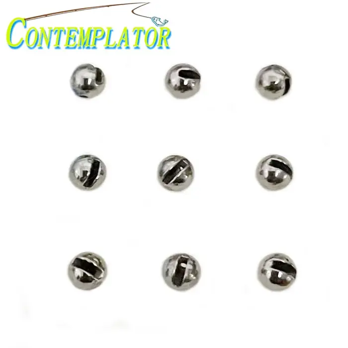 Perles de tungstène fendues pour la pêche à la mouche, matériaux de fixation, tête de nymphe brillan