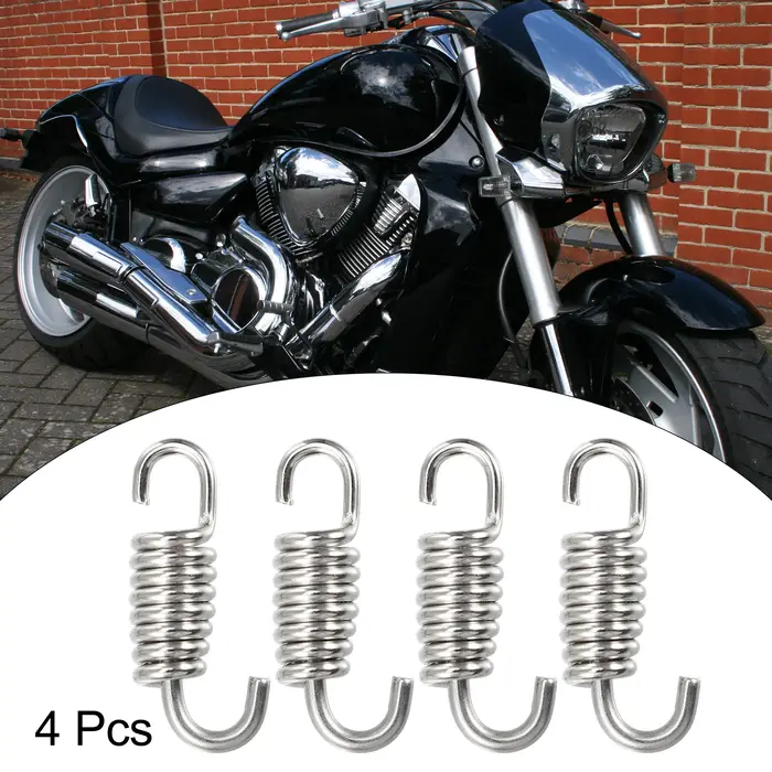 Motoforti 2Pcs 4Pcs 6Pcs 43mm 58mm Ressort de tuyau d'échappement pour moto universel en acier inoxy
