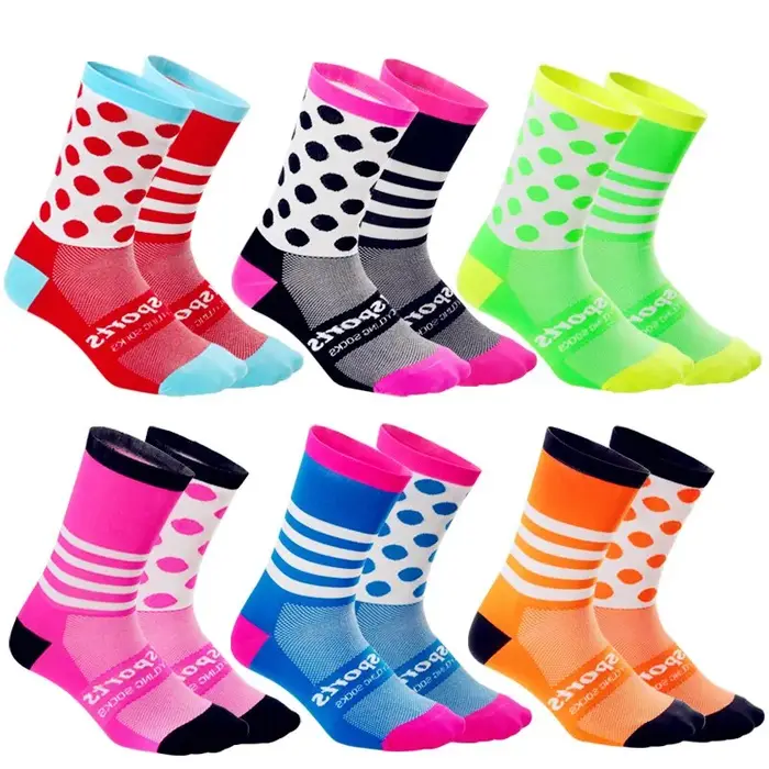 Chaussettes Cyclisme Course Skateboard Élastiques Respirantes Absorption Transpiration Mi-tube