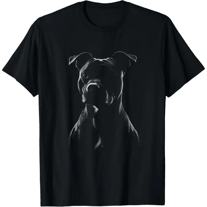 Drôle Staffordshire Bull Terrier amant mignon chien Photo t-shirts hommes coton Humor Streetwear à m