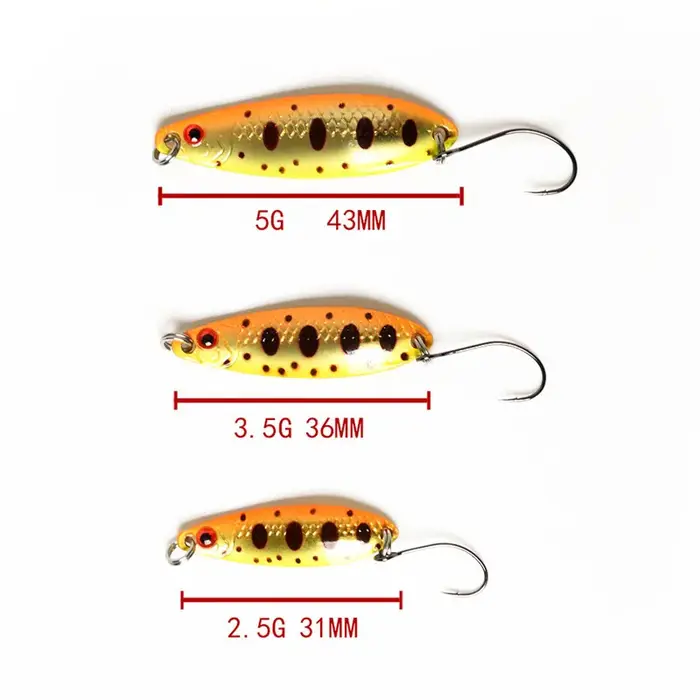 1/3/5 pièces cuillère appât 2g 3.5g 5g leurres de pêche Pesca appât dur ruisseau de rivière bar d'ea