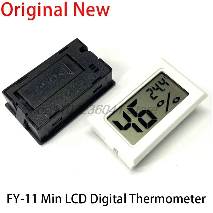 Hygro-thermomètre numérique à montage en surface FY-11 - Écran LCD avec dos magnétique et calibrage 