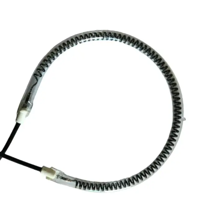 Pièces de four à ondes lumineuses 220V 1200W, Tube chauffant rond en Fiber de carbone 15cm