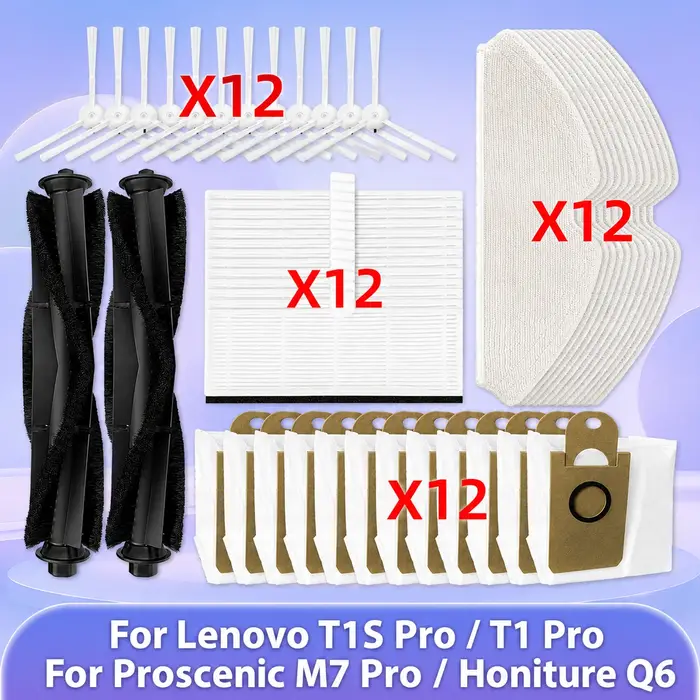 Compatible avec Lenovo T1S Pro / T1 Pro / Proscenic M7 Pro / Honiture Q6Pièces de Rechange Accessoires Couvercle de Bros