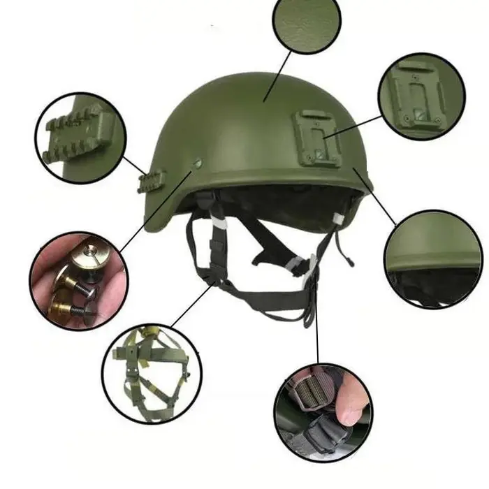 Réplique de casque tactique russe Ratnik 6B47 en polymère haute résistance pour entraînement et chasse