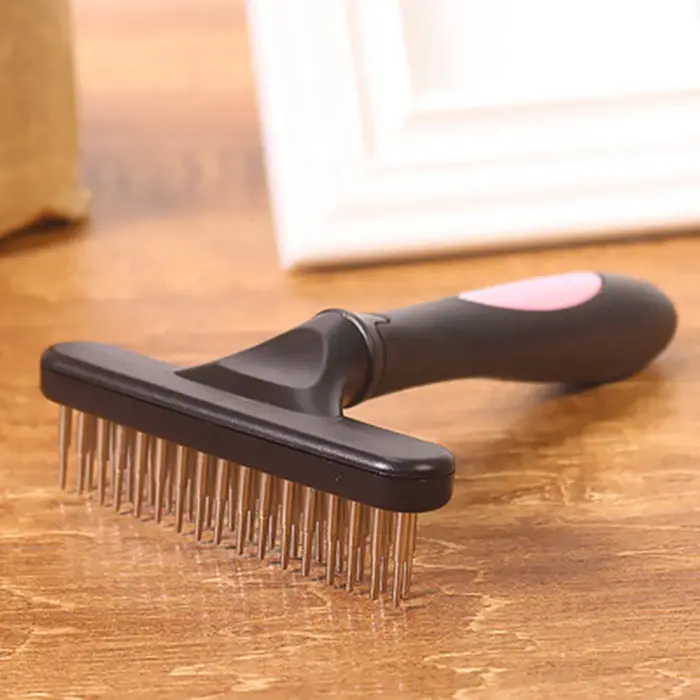Râteau pour chien, brosse démêlante, peigne, râteau sous-poil pour chiens et chats, poils courts et 