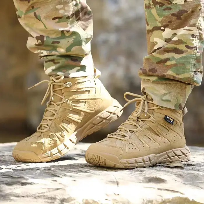 DulOutdoor-Bottes de saut militaires pour hommes, chaussures d'entraînement de l'armée, légères, abs