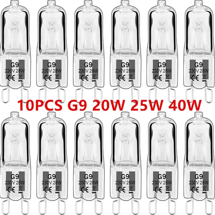 10 pièces G9 220V 20W 25W 40W ampoules de lampe à LED perles insérées lampe en cristal ampoule halog