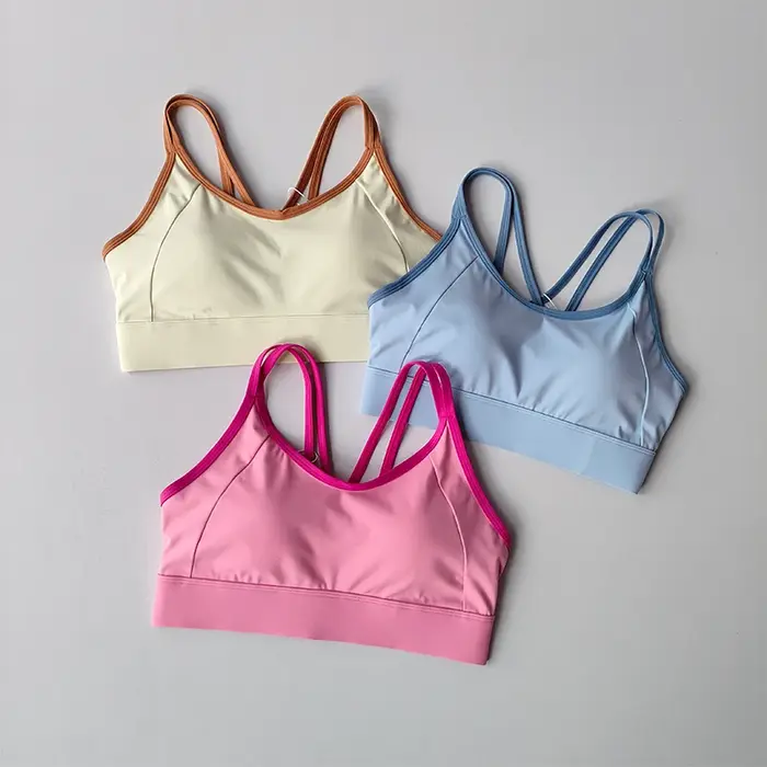 Femmes Sport soutien-gorge haut Push Up Fitness fixe avec coussinet Yoga soutien-gorge sous-vêtement
