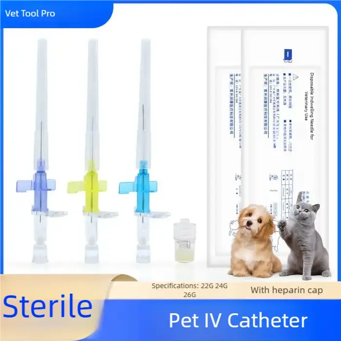 Vétérinaire I.V. Cathéter pour animaux de compagnie avec capuchon héparin
