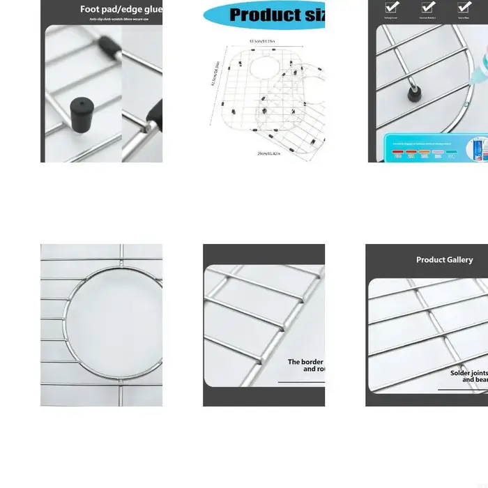 Paire supports d'évier texturés pour placement sécurisé des produits nettoyage B03E