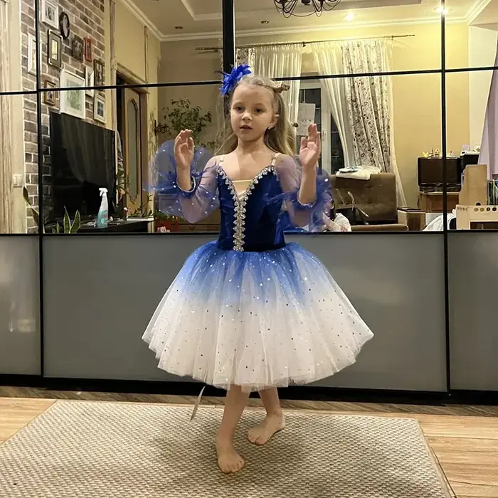 Jupe de ballet pour enfants, jupe de danse pour filles, robe à paillettes, jupe de danse pour enfant