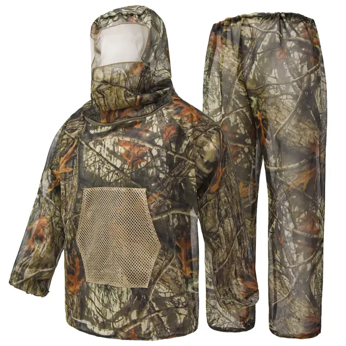 Vêtements d'entraînement de chasse, vêtements anti-moustiques à capuche, uniforme respirant, combina