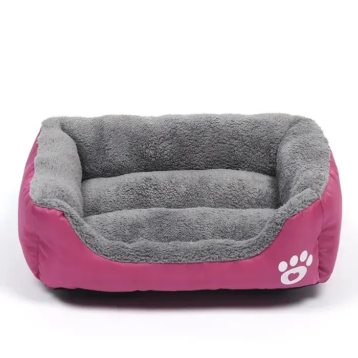 Grand nid carré L-3XL pour animaux de compagnie, grand lit pour chiens moyens, nid en polaire douce,