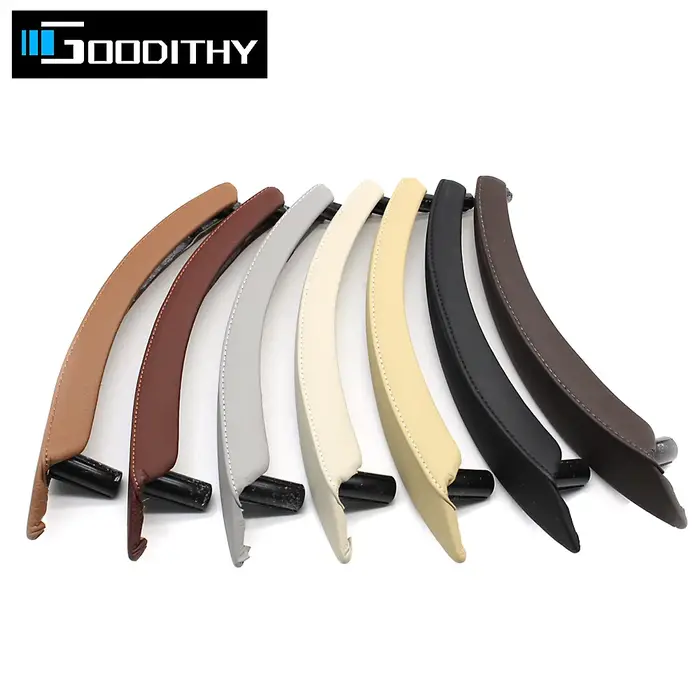 Poignée de traction intérieure gauche droite pour porte de passager, couverture extérieure en cuir d