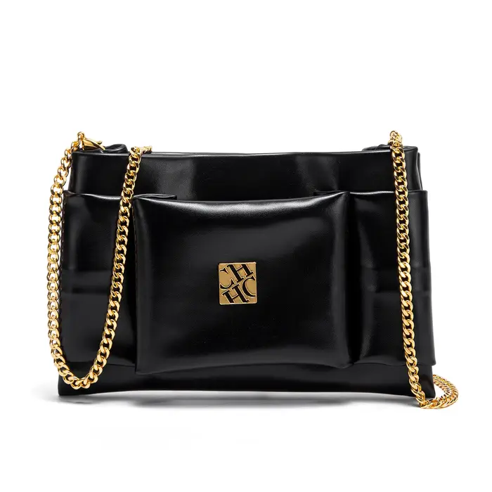 CHCH sac à bandoulière pour femme nouveau Simple noir détachable double usage chaîne sac portefeuill