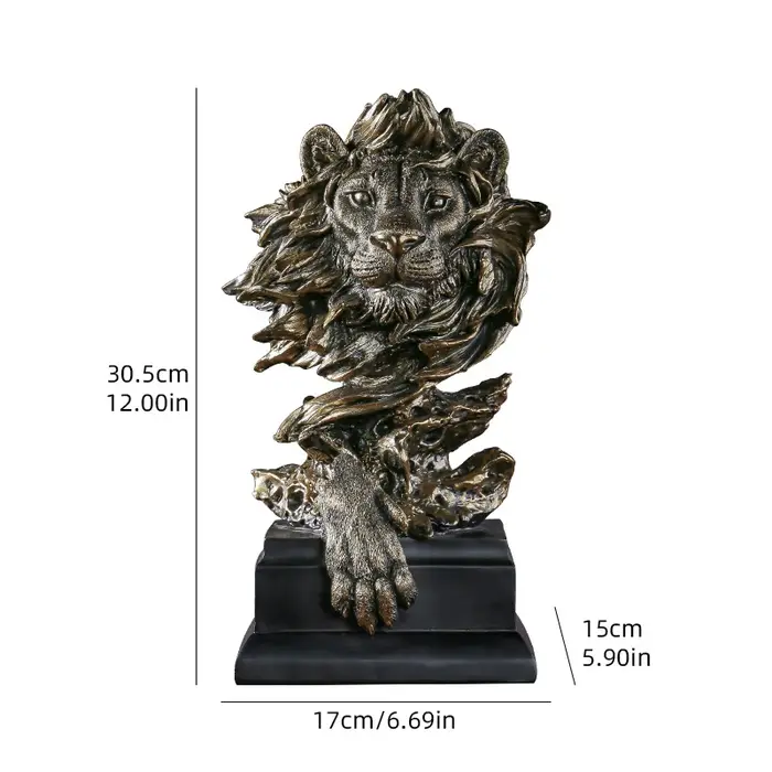 Figurine de loup rugissant de style européen, artisanat animal réaliste en résine pour la décoration