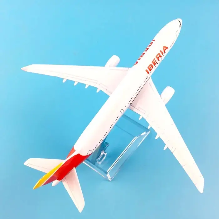 Jouet d'avion en métal ZOCO Iberia Airlines Boeing 737 modèle avec support cadeau anniversaire jouets pour enfants et collectionneurs occasions spéciales