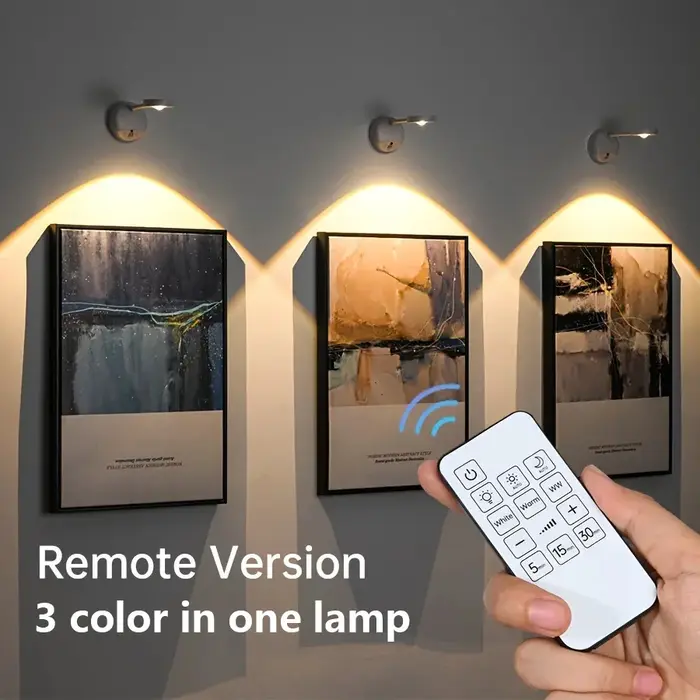 Lampe murale sans fil intelligente à détection humaine rechargeable par USB HPH, projecteur LED à in