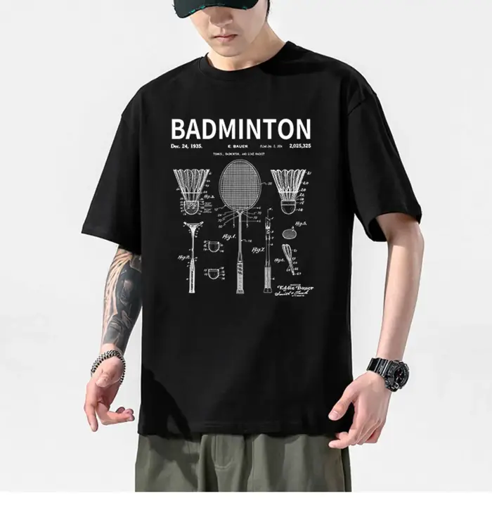 T-shirt de sport à motif d'ours de tennis pour hommes et femmes, vêtements d'équipe personnalisés à 