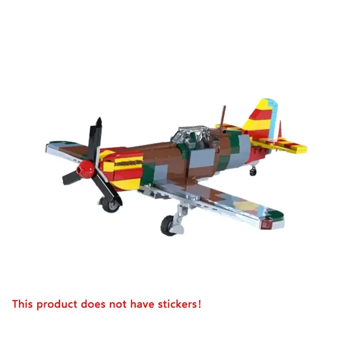 Modèle d'avion de chasse français D.520, briques de construction MOC, équipement de guerre, technolo
