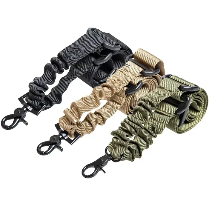 Bretelle de fusil tactique réglable 1/2 points - Sangle élastique avec crochet de sécurité pour chasse