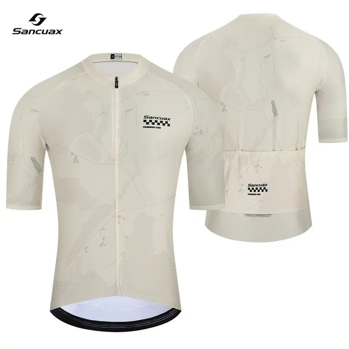 SANCUAX Ensemble de maillot de cyclisme à manches courtes pour hommes, maillot de vélo de montagne, 