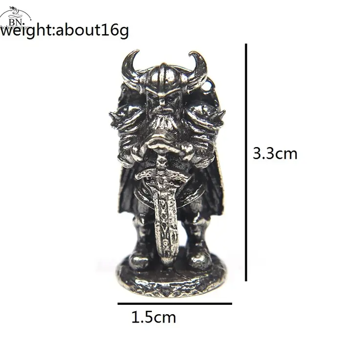 Figurine de soldat viking sans abri en cuivre blanc, mini-indicateur d'Auckland, modèle de soldat en