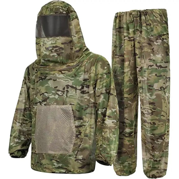 Combinaison Ghillie à capuche de Camouflage, vêtements de chasse en plein air, de pêche, de Camping 