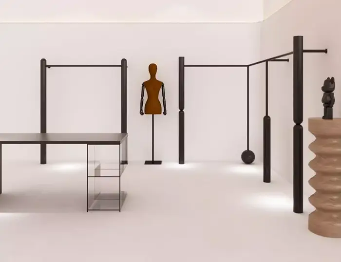 Etagère d'affichage de magasin pour vêtements pour femmes supports racks de stockage robuste et design moderne pour boutiques de mode