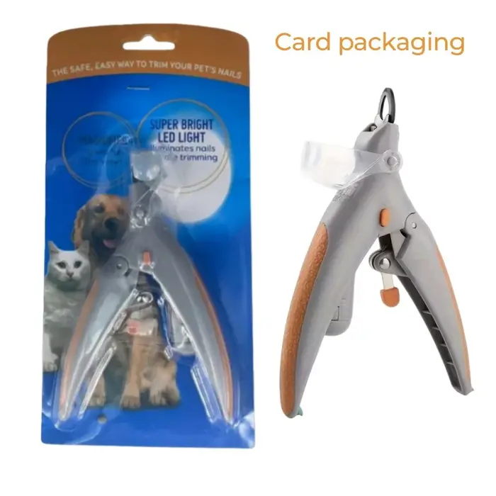 Coupe-ongles pour animaux de compagnie, chat et chien avec lumière LED, fournitures de polissage et 