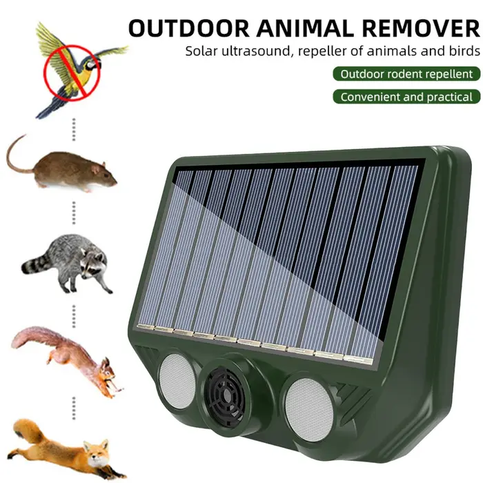 Répulsif Solaire Ultrasonique pour Animaux d'Extérieur : Chats