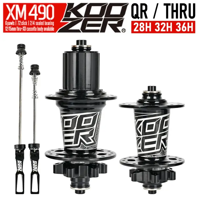 Koozer moyeu de vélo XM490 moyeux scellés 4 roulements moyeu de VTT vtt moyeu arrière 10*135mm QR 12